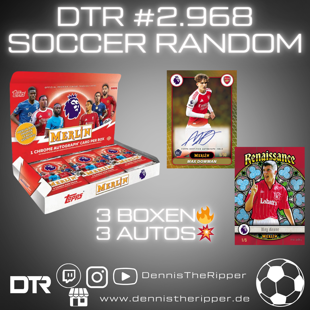 DTR #2968 Soccer Merlin Premier League 3 Boxer Random Group Break