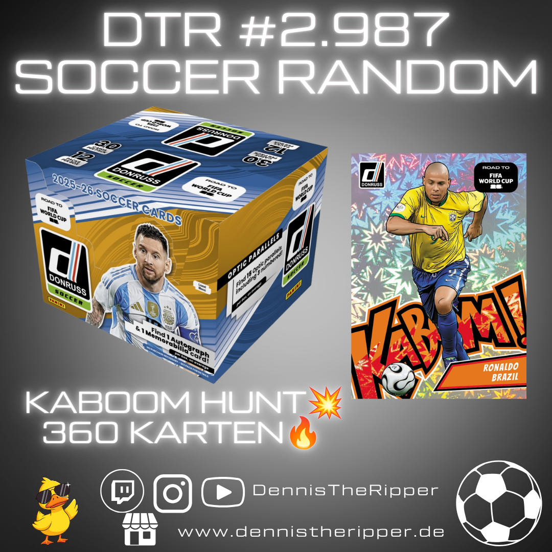 25% Filler DTR #2987 Soccer Donruss RTWC 1 Box Random Group Break Free Spot 💥