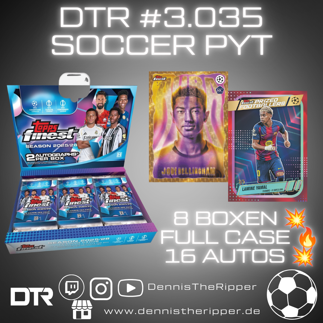 DTR #3035 Soccer Finest UCC Hobby Full Case PYT/PYP Group Break