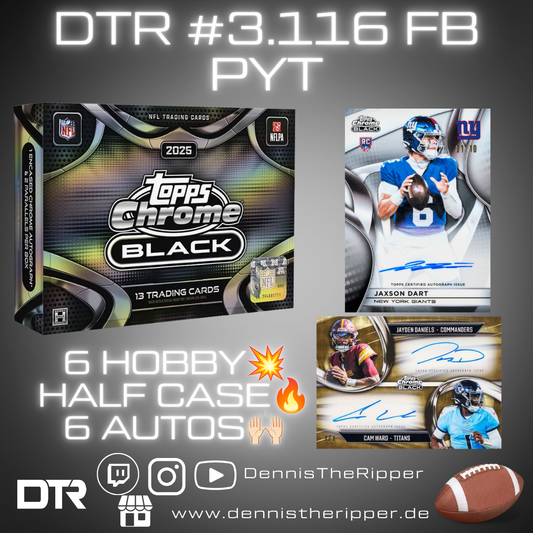 DTR #3116 FB Chrome Black Hobby Half Case PYT Group Break
