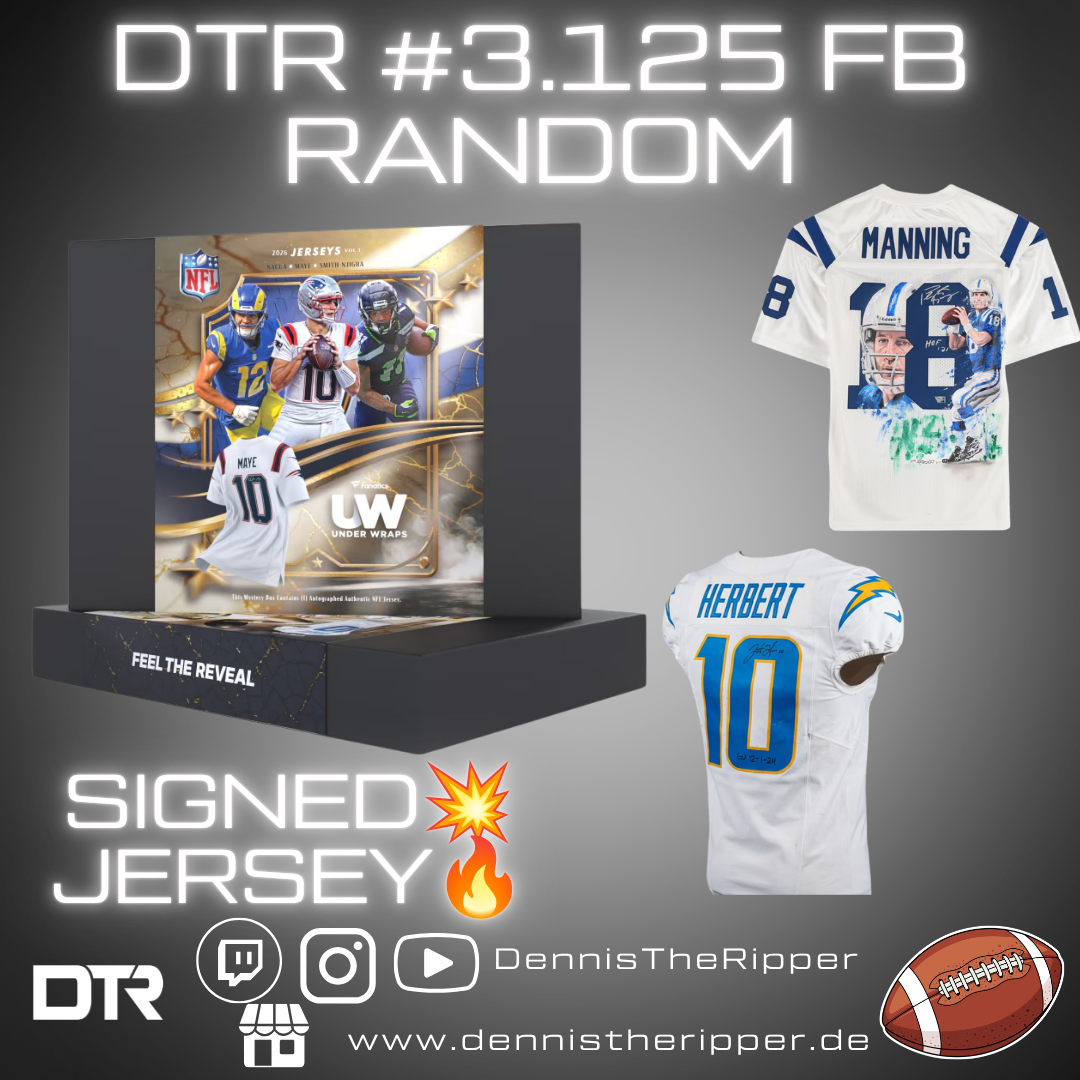 50% Filler DTR #3125 FB Under Wraps NFL Jersey 1 Box Random Group Break