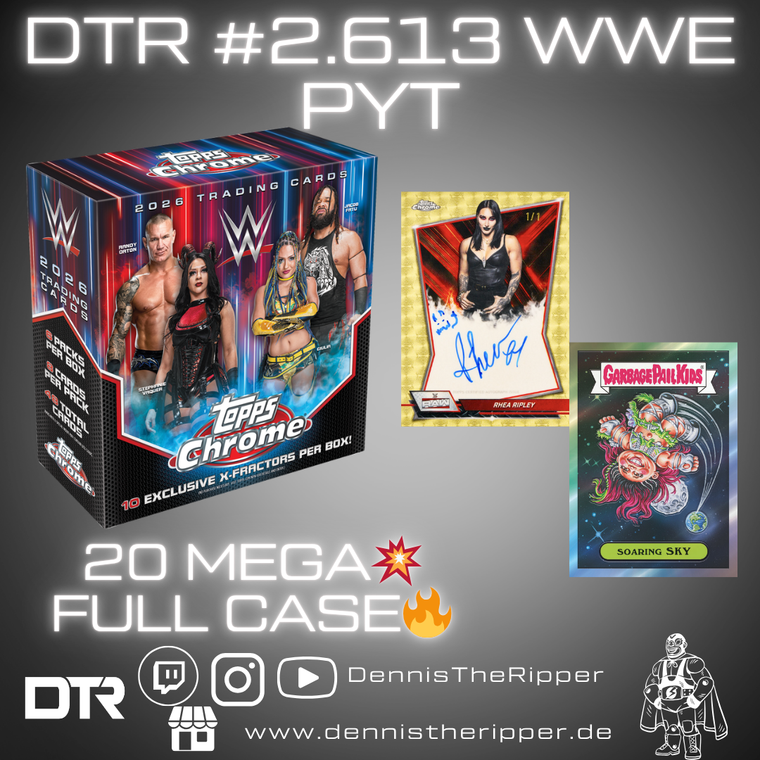 DTR #2613 WWE Chrome Mega Box Full Case PYT/PYP Group Break