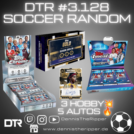 25% Filler DTR #3126 Soccer Chrome x Gold x Finest 3 Boxer Random Group Break