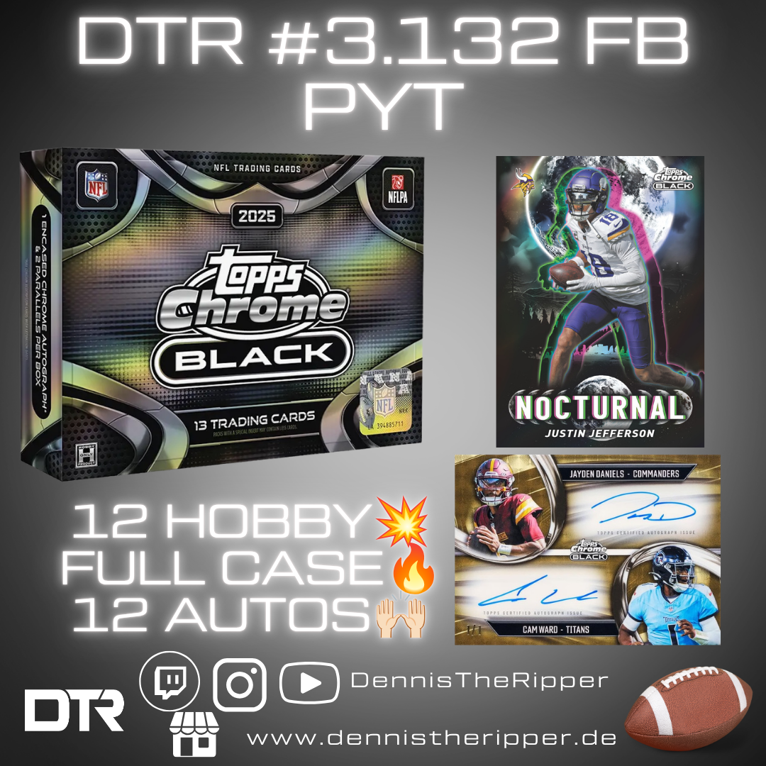 GIGAFILLER! 7 Spots 7 Sieger DTR #3132 FB Chrome Black Hobby Full Case PYT Group Break