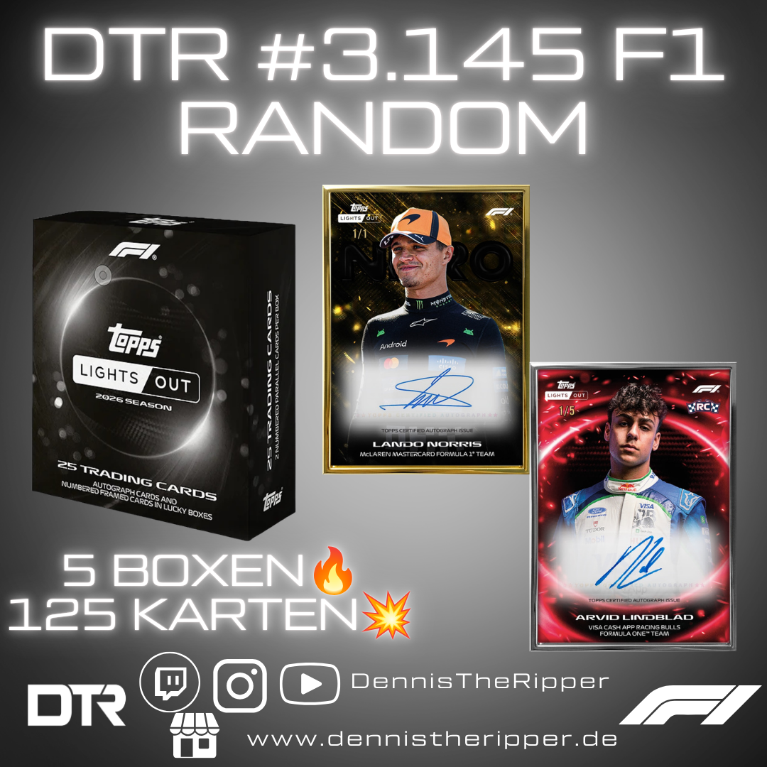 DTR #3145 F1 Lights Out 5 Boxer Random Group Break