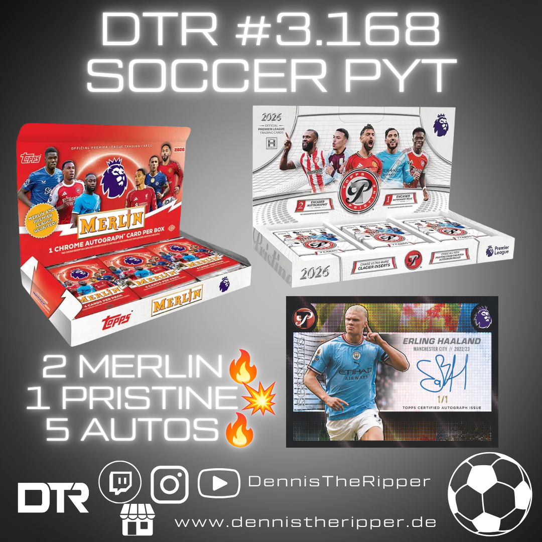 DTR #3168 Soccer Pristine x Merlin Premier League 3 Boxer PYT/PYP Group Break