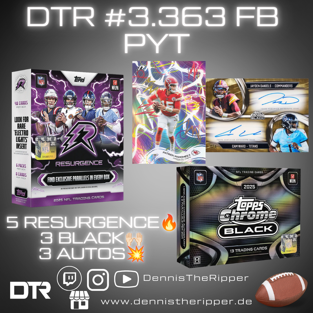 UltraMini 10 Filler 5 Sieger DTR #3363 FB Resurgence x Chrome Black 8 Boxer PYT Group Break