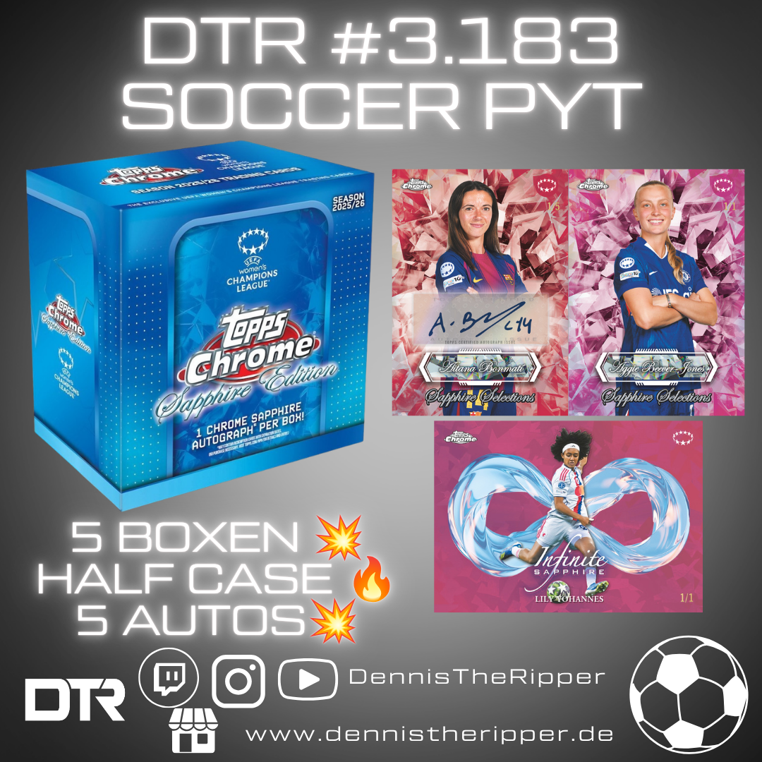 DTR #3183 Soccer Sapphire UWCL 1/2 Half Case PYT/PYP Group Break