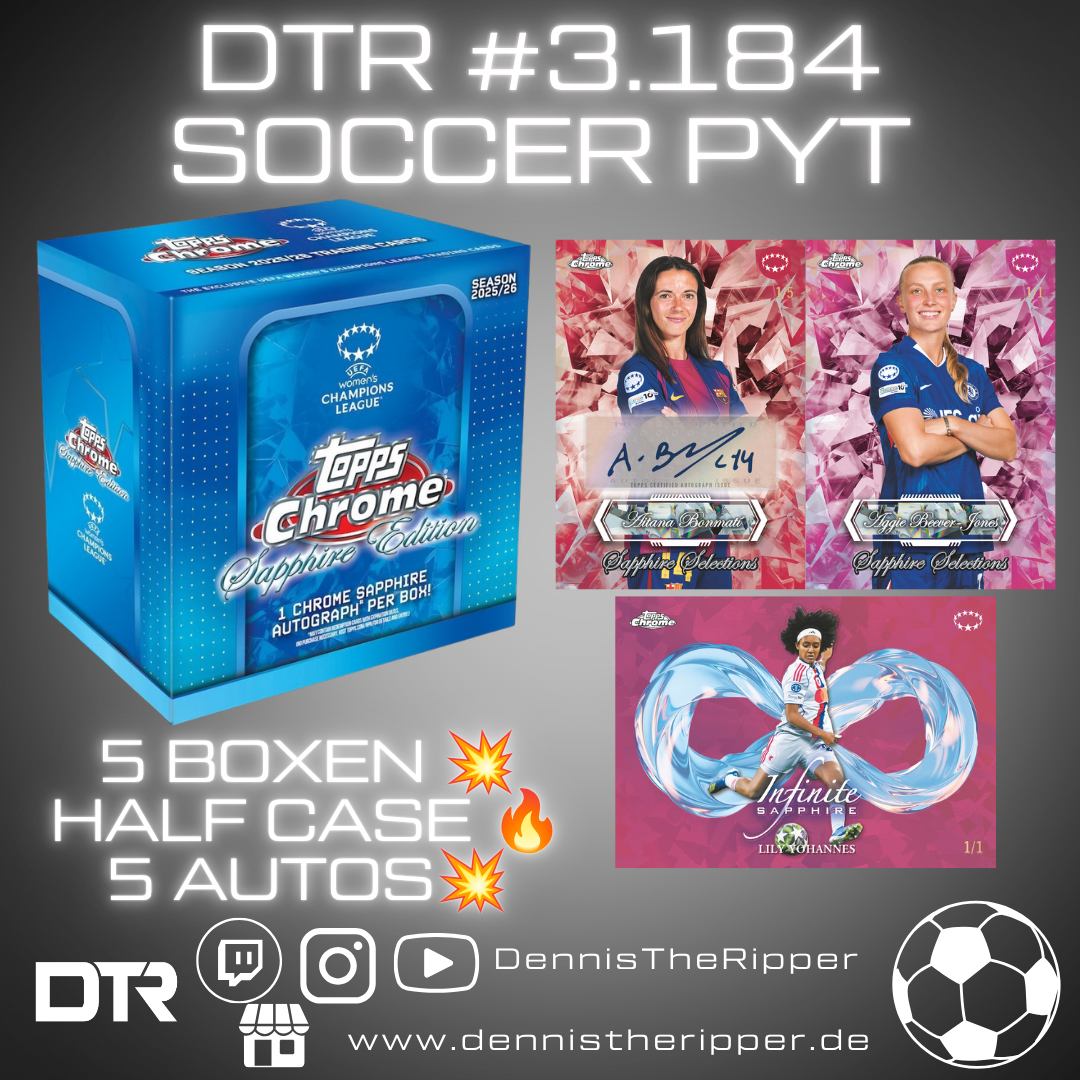 DTR #3184 Soccer Sapphire UWCL 2/2 Half Case PYT/PYP Group Break