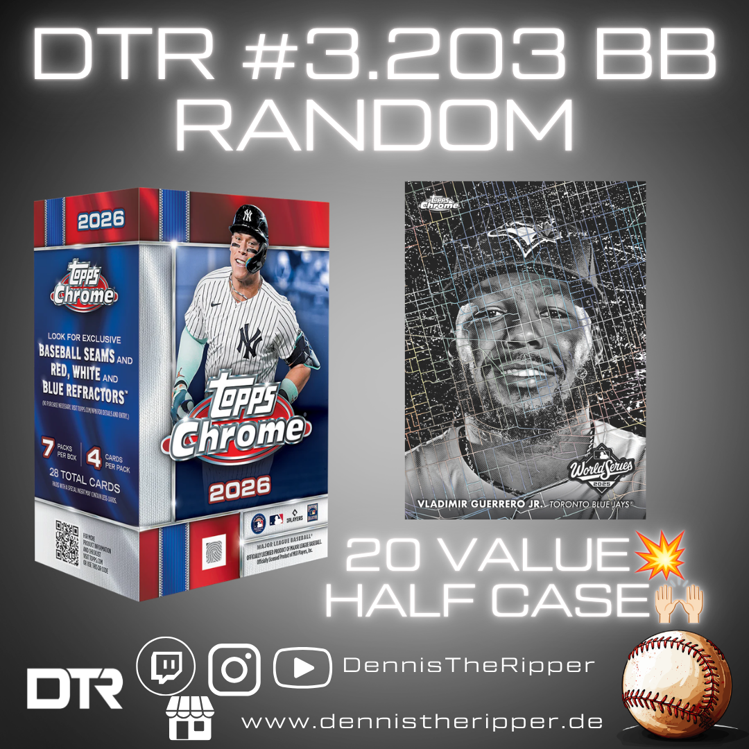 25% Filler DTR #3203 BB Chrome Value Half Case Random Group Break