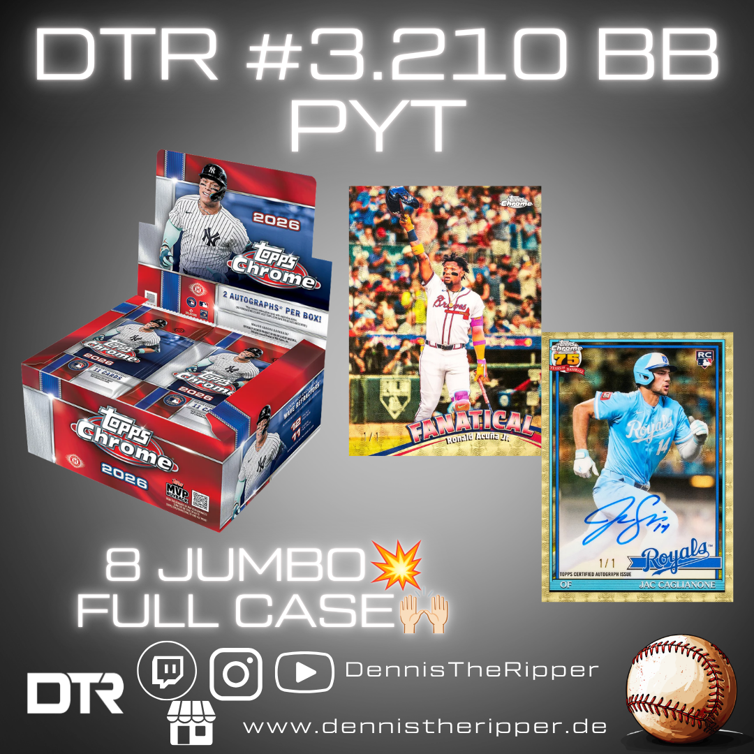 DTR #3210 BB Chrome Jumbo Full Case PYT Group Break