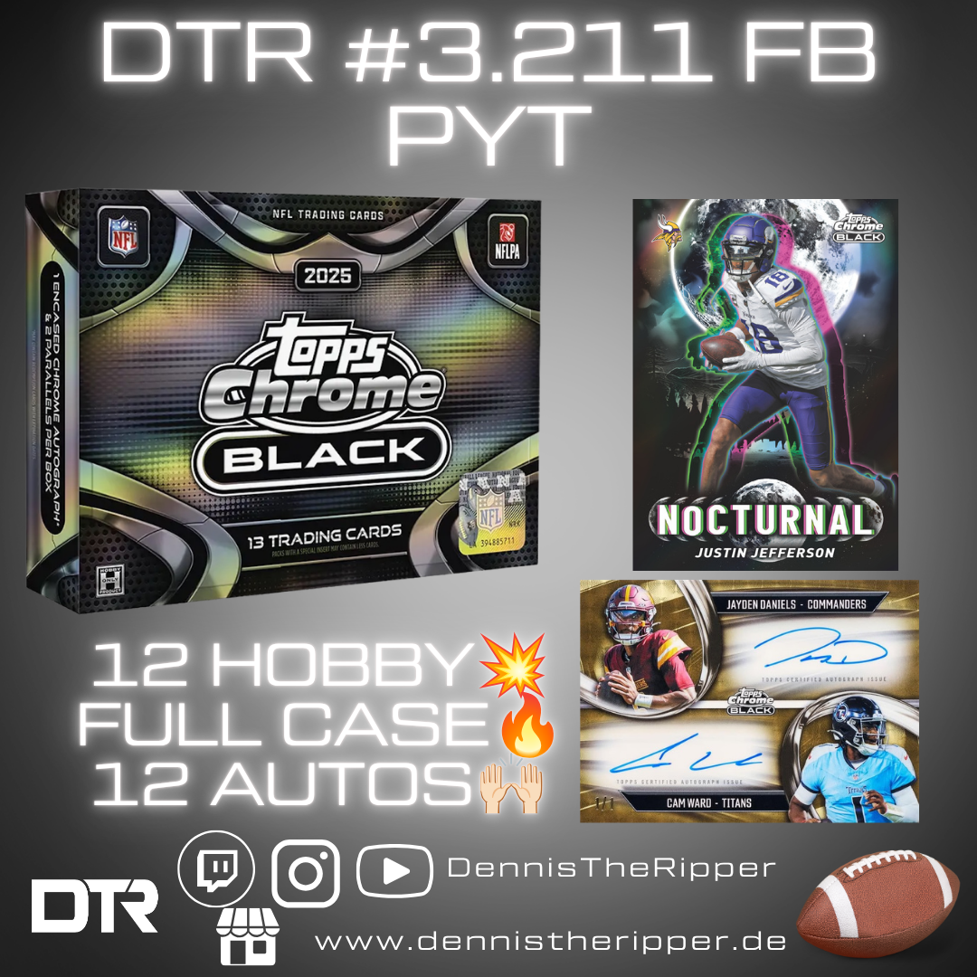 Mini 25% Filler GIGAFILLER! DTR #3211 FB Chrome Black Full Case PYT Group Break