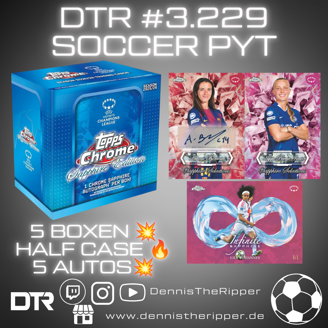 DTR #3229 Soccer Sapphire UWCL 1/2 Half Case PYT/PYP Group Break