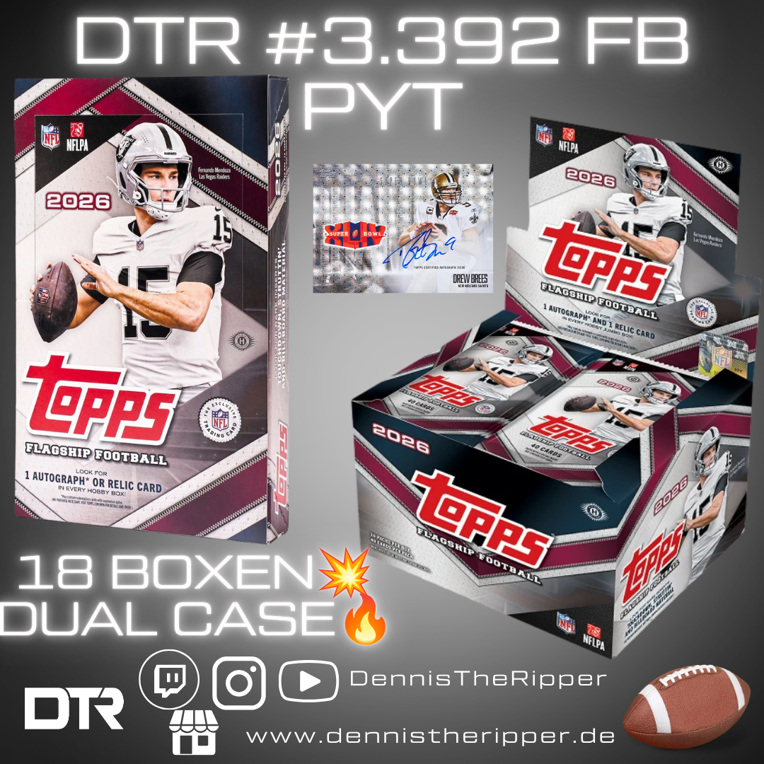 DTR #3392 FB Flagship Jumbo X Hobby Dual Full Case PYT Group Break