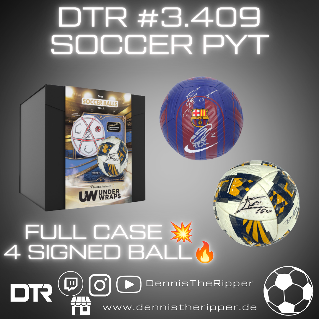 DTR #3409 Soccer Under Wraps Ball Full Case PYT Group Break