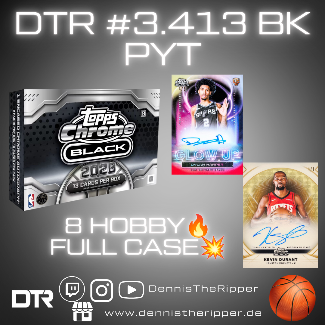 10 Filler 5 Sieger DTR #3413 BK Chrome Black Full Case PYT/PYP Group Break 2