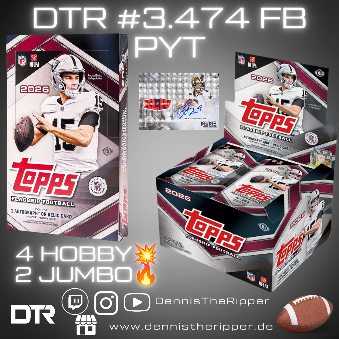 DTR #3474 FB Flagship Jumbo X Hobby 6 Boxer PYT Group Break