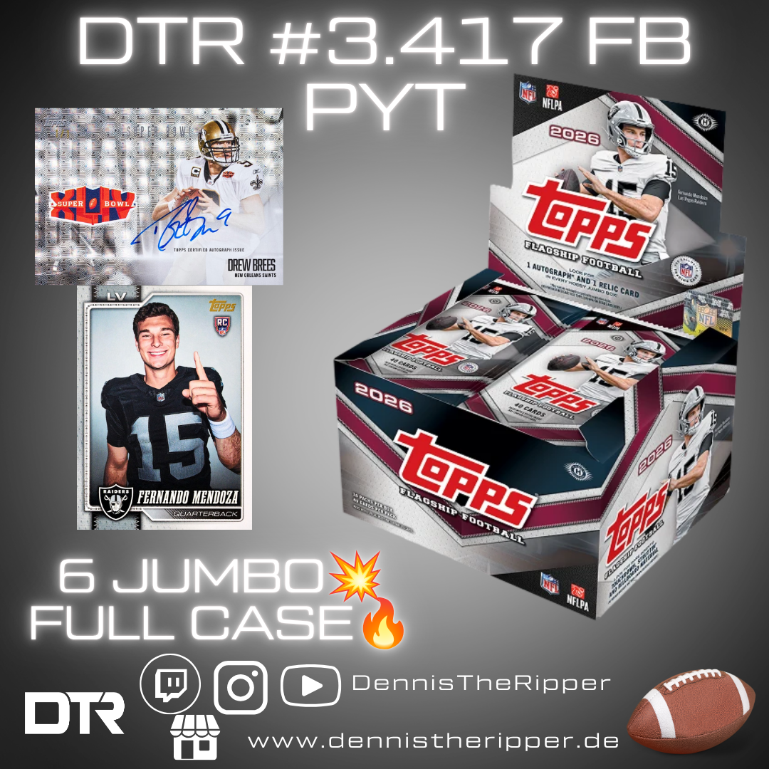 Mini 10 Filler 5 Sieger DTR #3417 FB Flagship Jumbo Full Case PYT Group Break