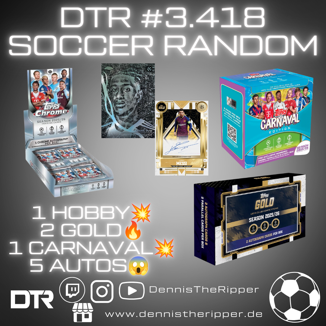 DTR #3418 Soccer Chrome x Gold x Carneval 4 Boxer Random Group Break