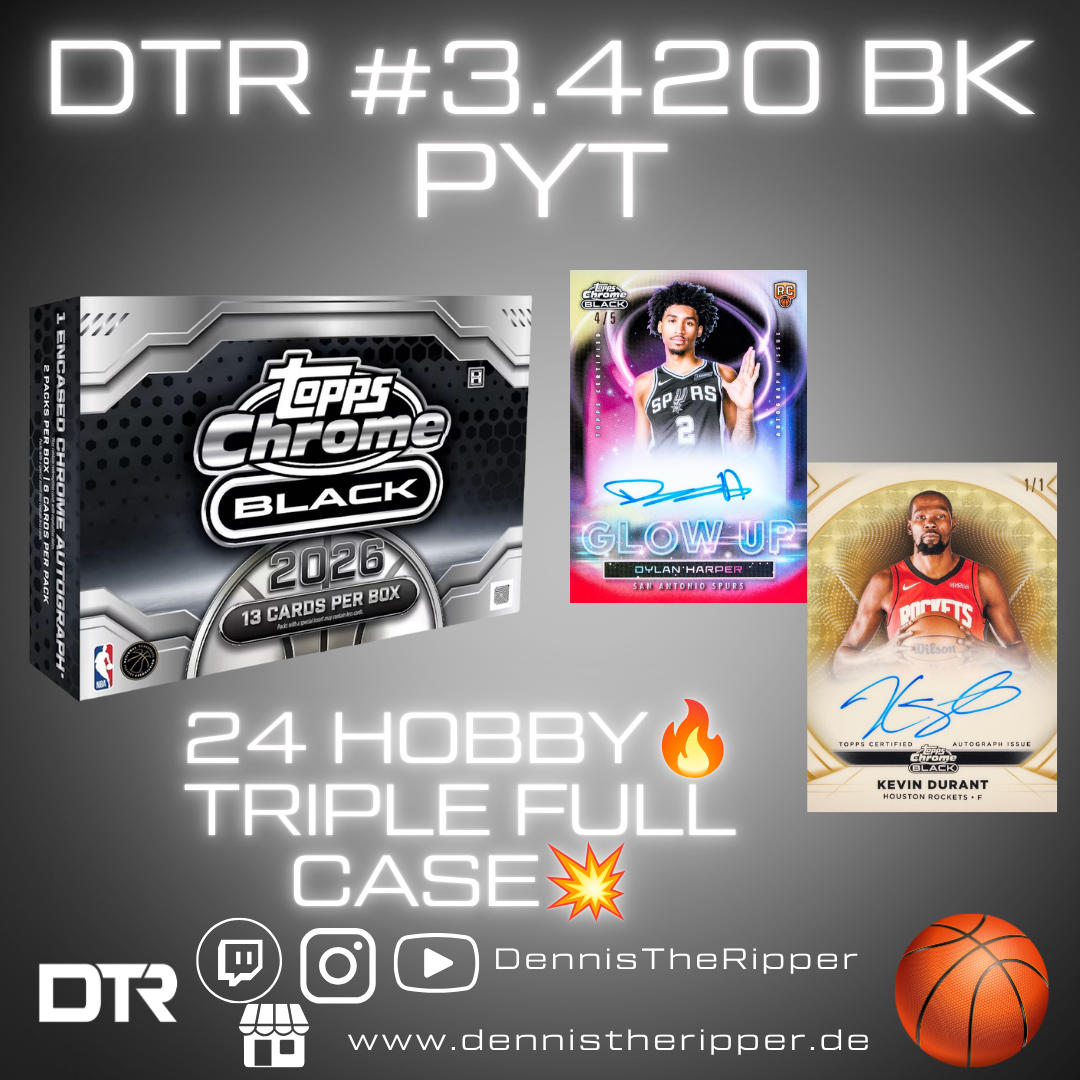 DTR #3420 BK Chrome Black Triple Full Case PYT/PYP Group Break