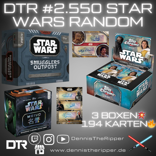 DTR #2550 Star Wars Smugglers Chrome Meiyo 3 Boxer Random Group Break