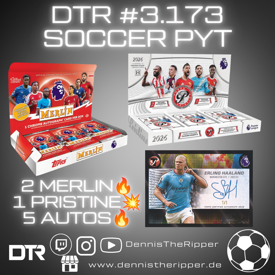 DTR #3173 Soccer Pristine x Merlin Premier League 3 Boxer PYT/PYP Group Break