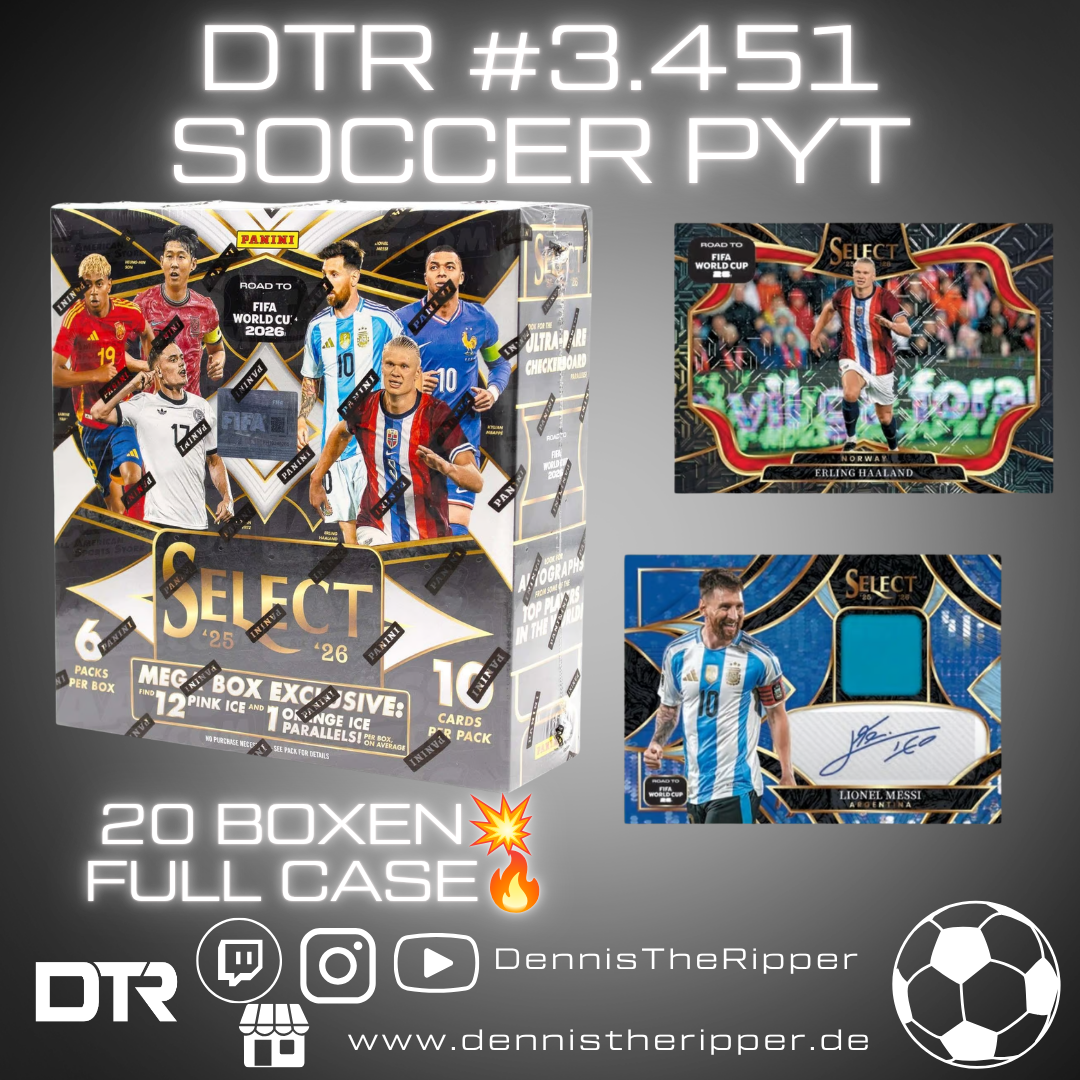 DTR #3451 Soccer Select RTWC Mega Full Case PYT/PYP Group Break