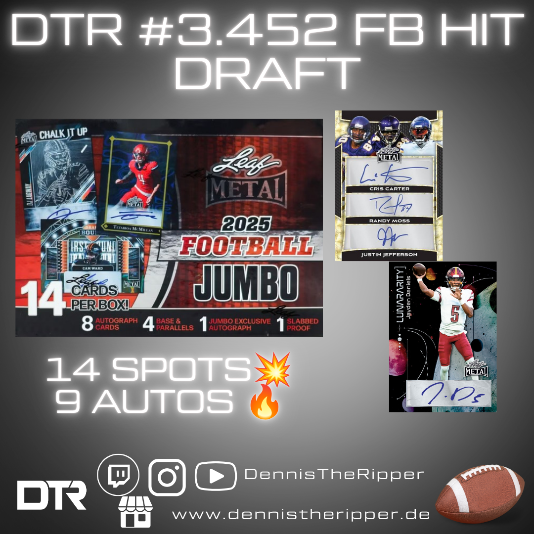 DTR #3452 FB Leaf Metal 1 Box Hit Draft Group Break