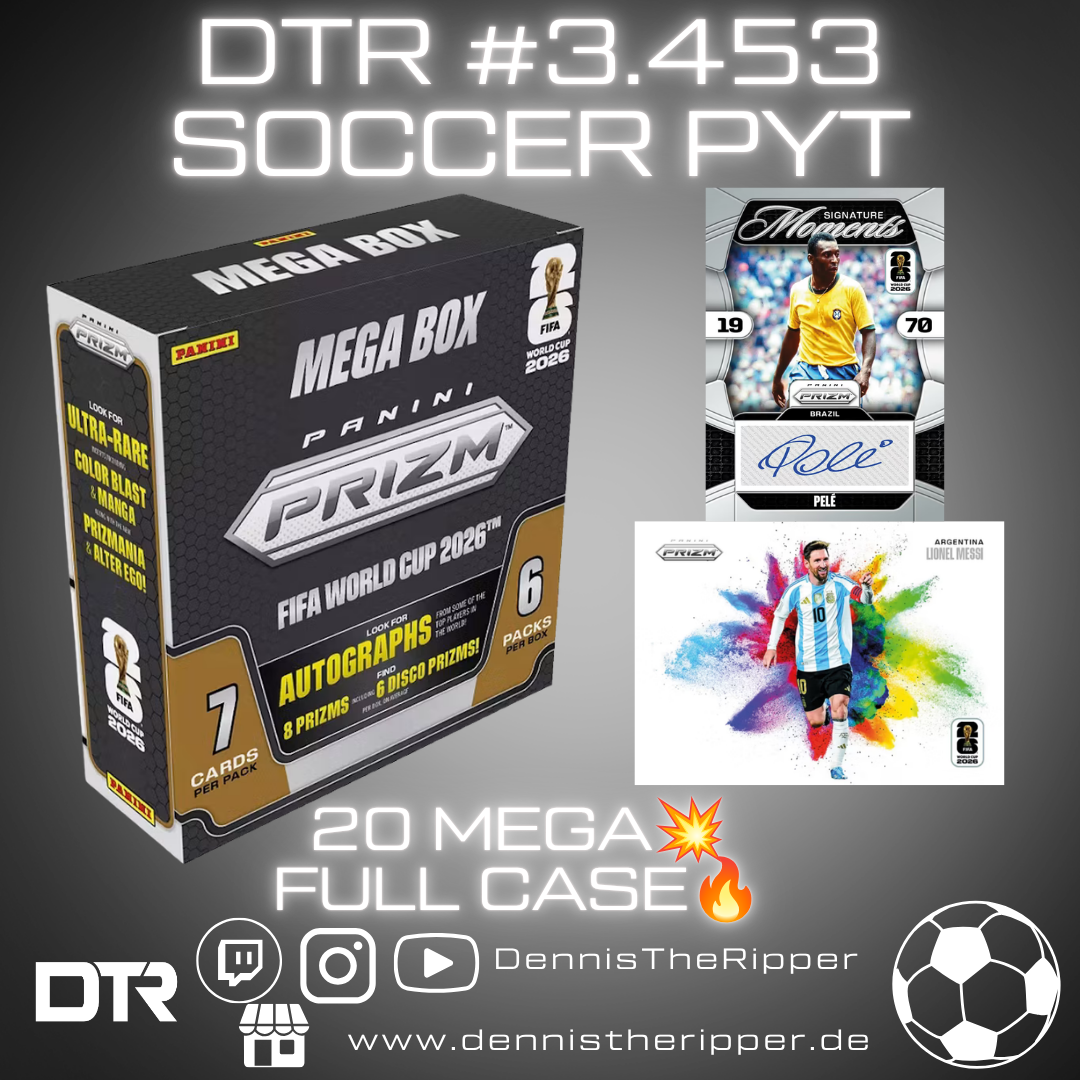 DTR #3453 Soccer Prizm World Cup Mega Full Case PYT Group Break