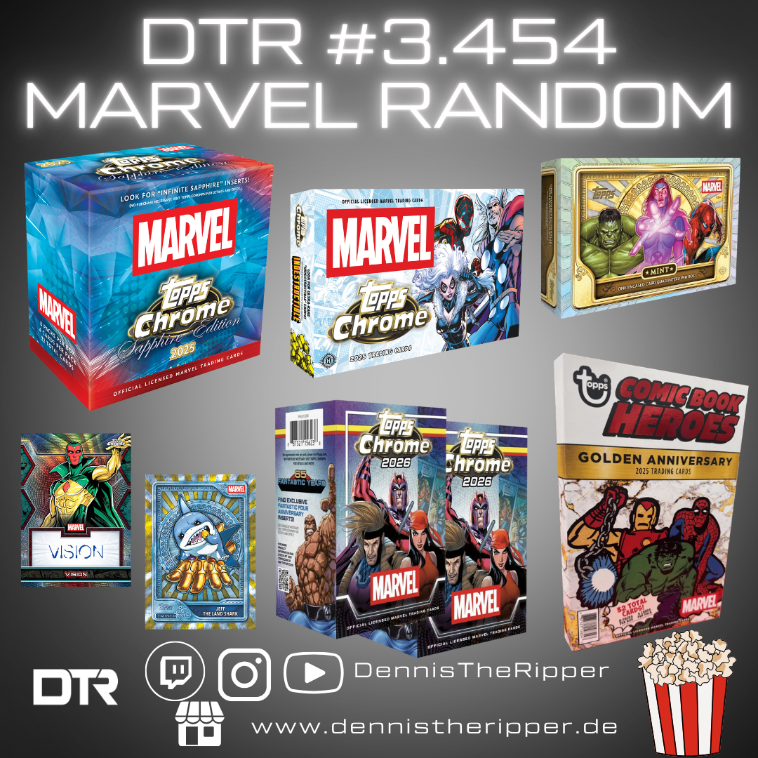 25% Filler DTR #3454 Marvel Mint X Chrome X Sapphire 6 Boxer Random Letter Group Break