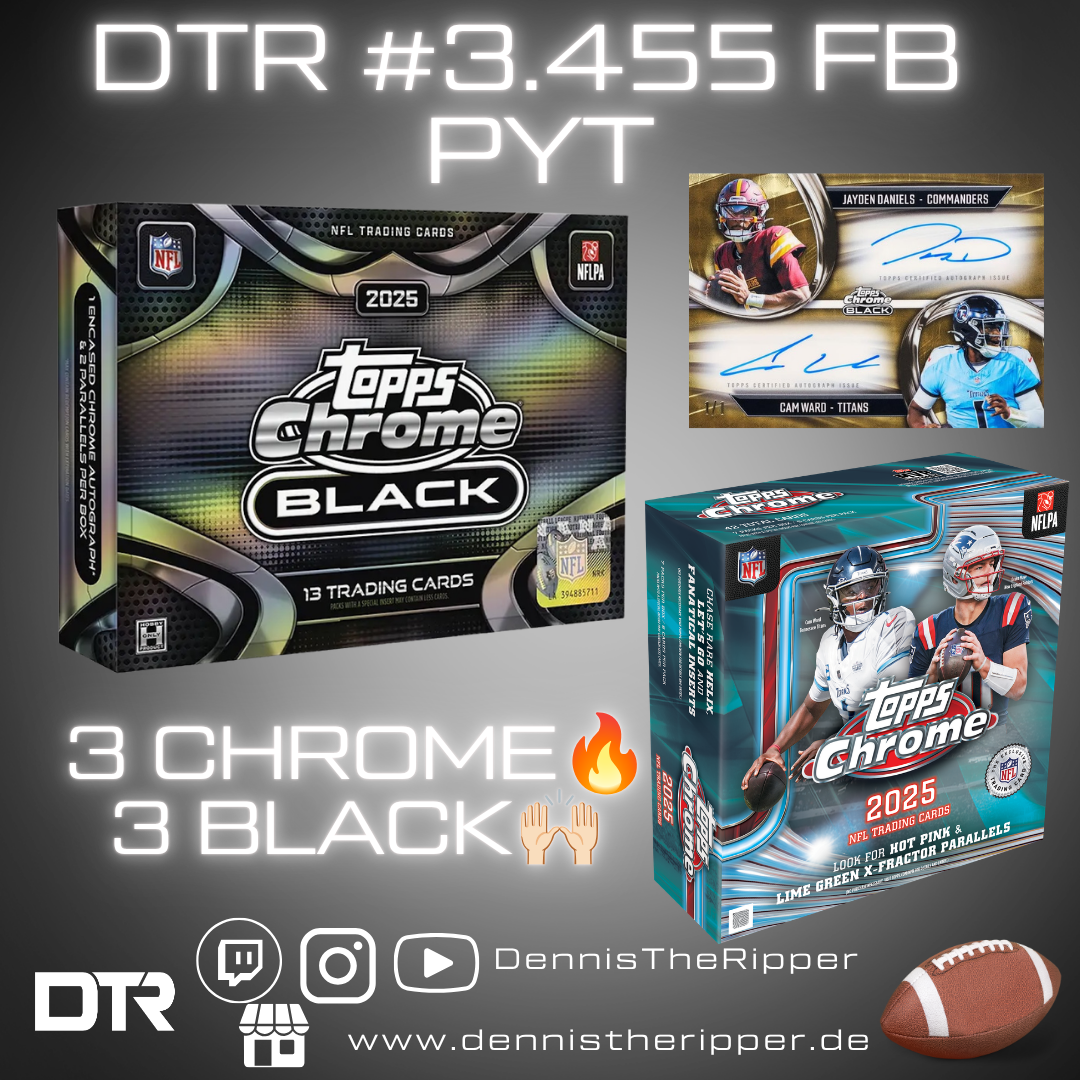 DTR #3455 FB Chrome x Chrome Black 6 Boxer PYT Group Break