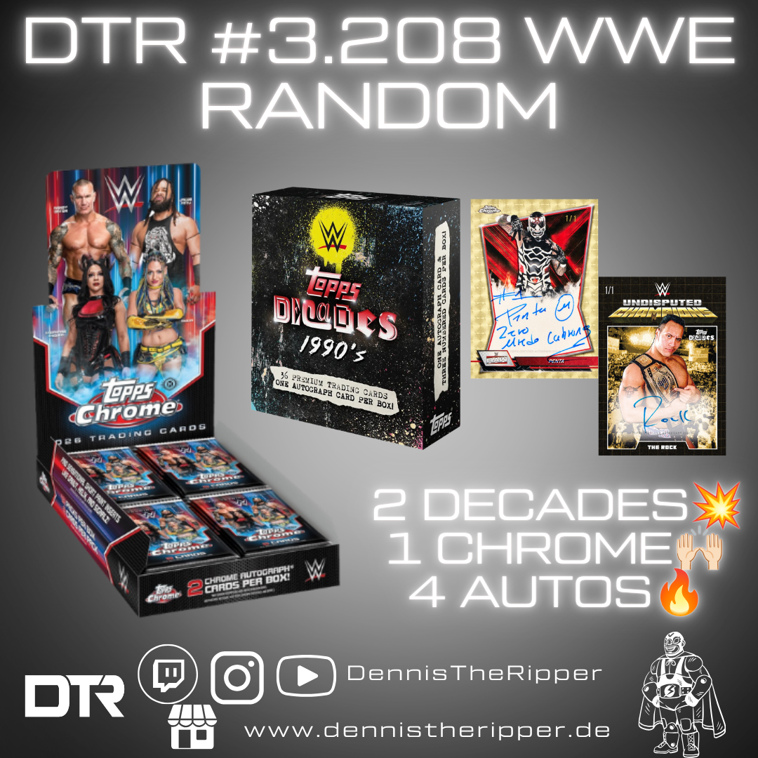 DTR #3208 WWE Decades x Chrome Mixer 3 Boxer Random Letter Group Break