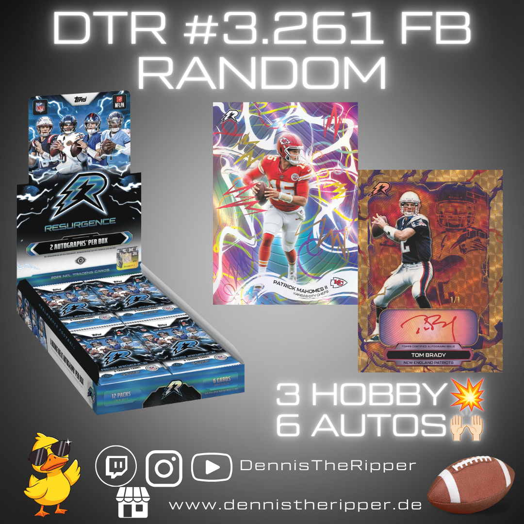 25% Filler DTR #3261 FB Resurgence Hobby 3 Boxer Random Group Break Free Spot 💥