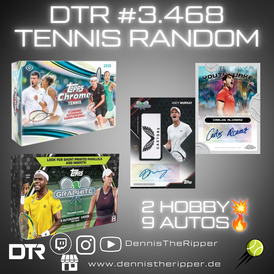 DTR #3468 Tennis Chrome x Graphite 2 Boxer Random Letter Group Break