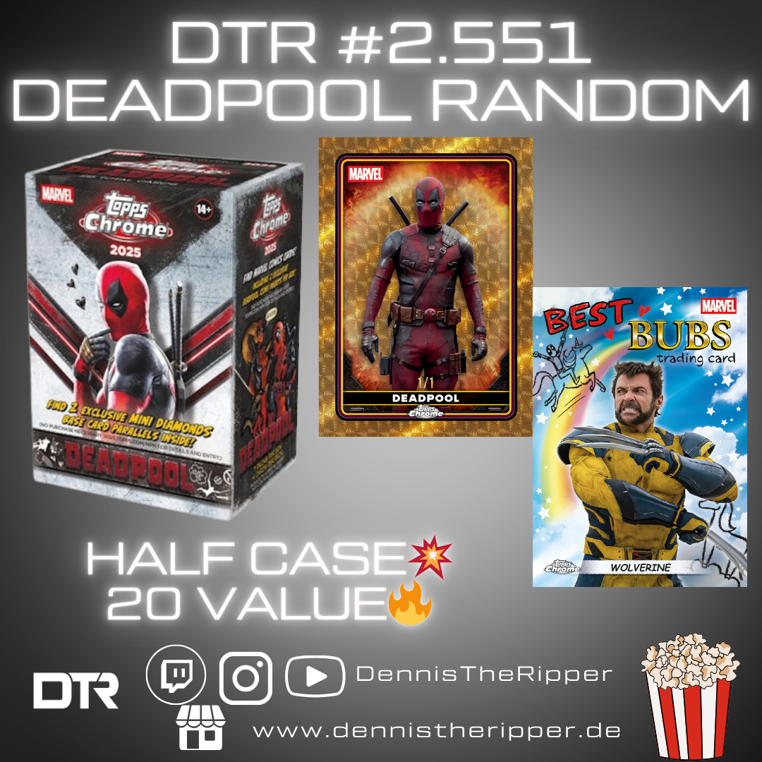 DTR #2551 Deadpool Chrome Value Half Case Random Letter Group Break ...