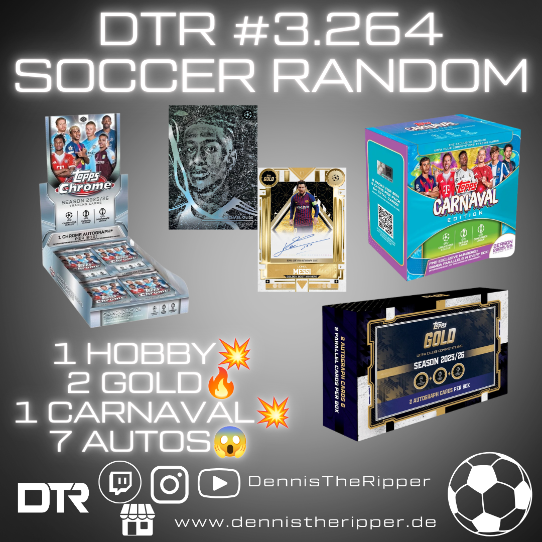 DTR #3264 Soccer Chrome x Gold x Carneval 4 Boxer Random Group Break