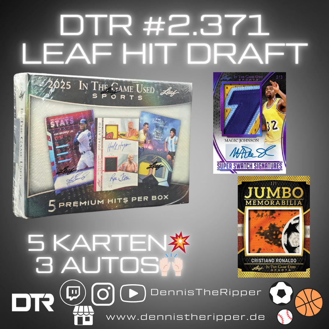 DTR #2371 Leaf In the Game Used 1 Box Hit Draft Group Break ...