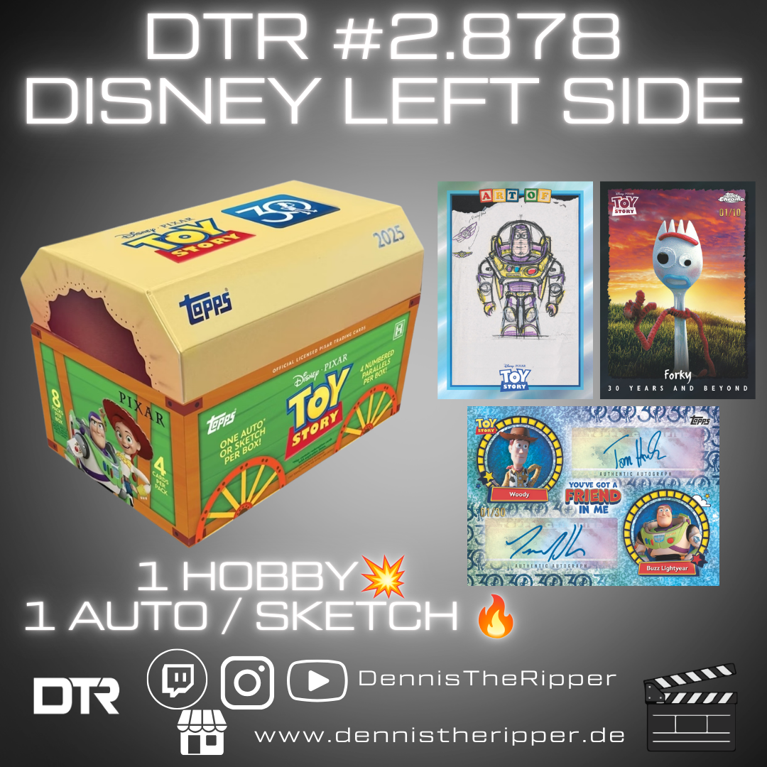 25% Filler DTR #2878 Disney Toy Story 30 Years Hobby Left Side 1 Box Random Group Break
