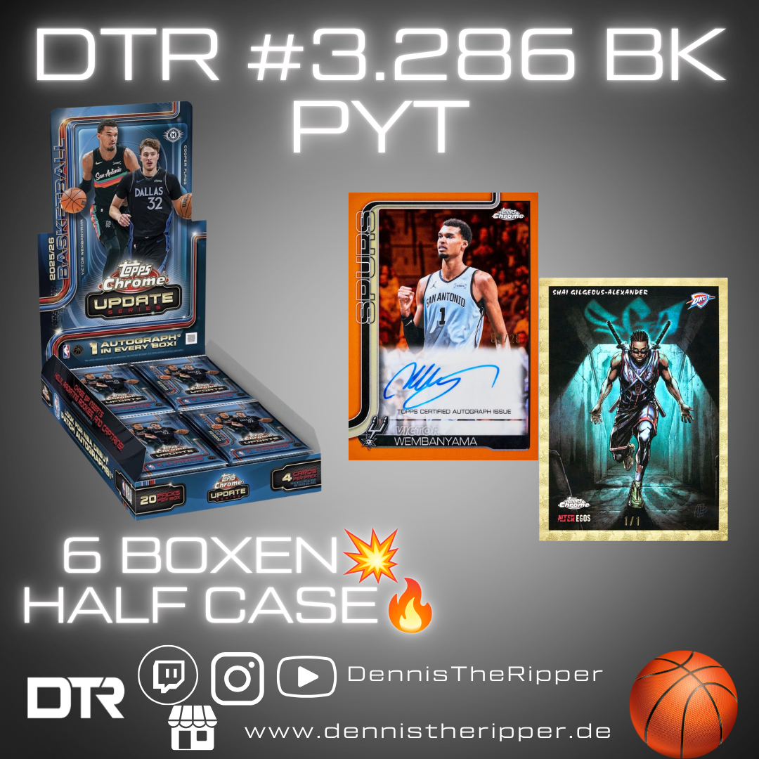 DTR #3286 BK Chrome Update Hobby Half Case PYT Group Break