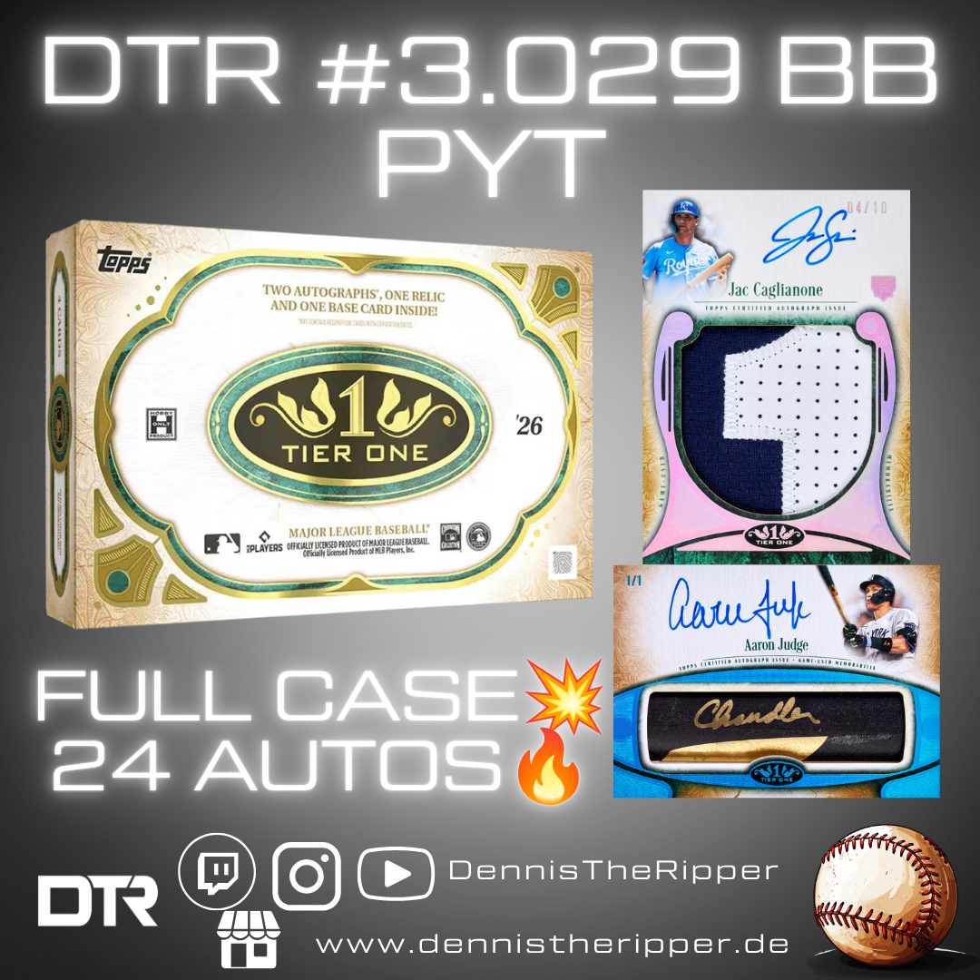 DTR #3029 BB Tier One Full Case PYT Group Break