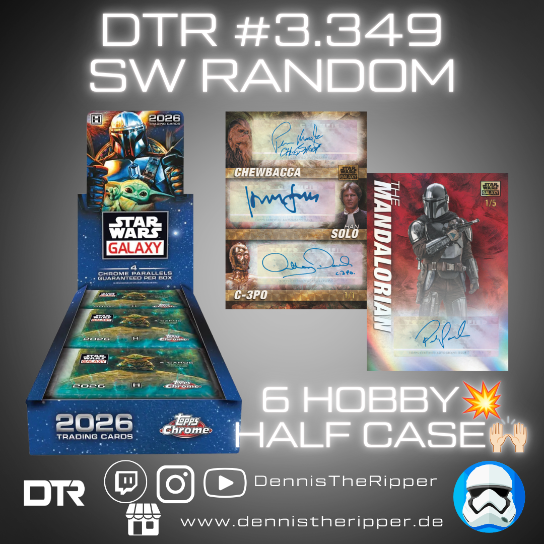 10% Filler DTR #3349 Star Wars Chrome Galaxy Half Case Random Letter Group Break