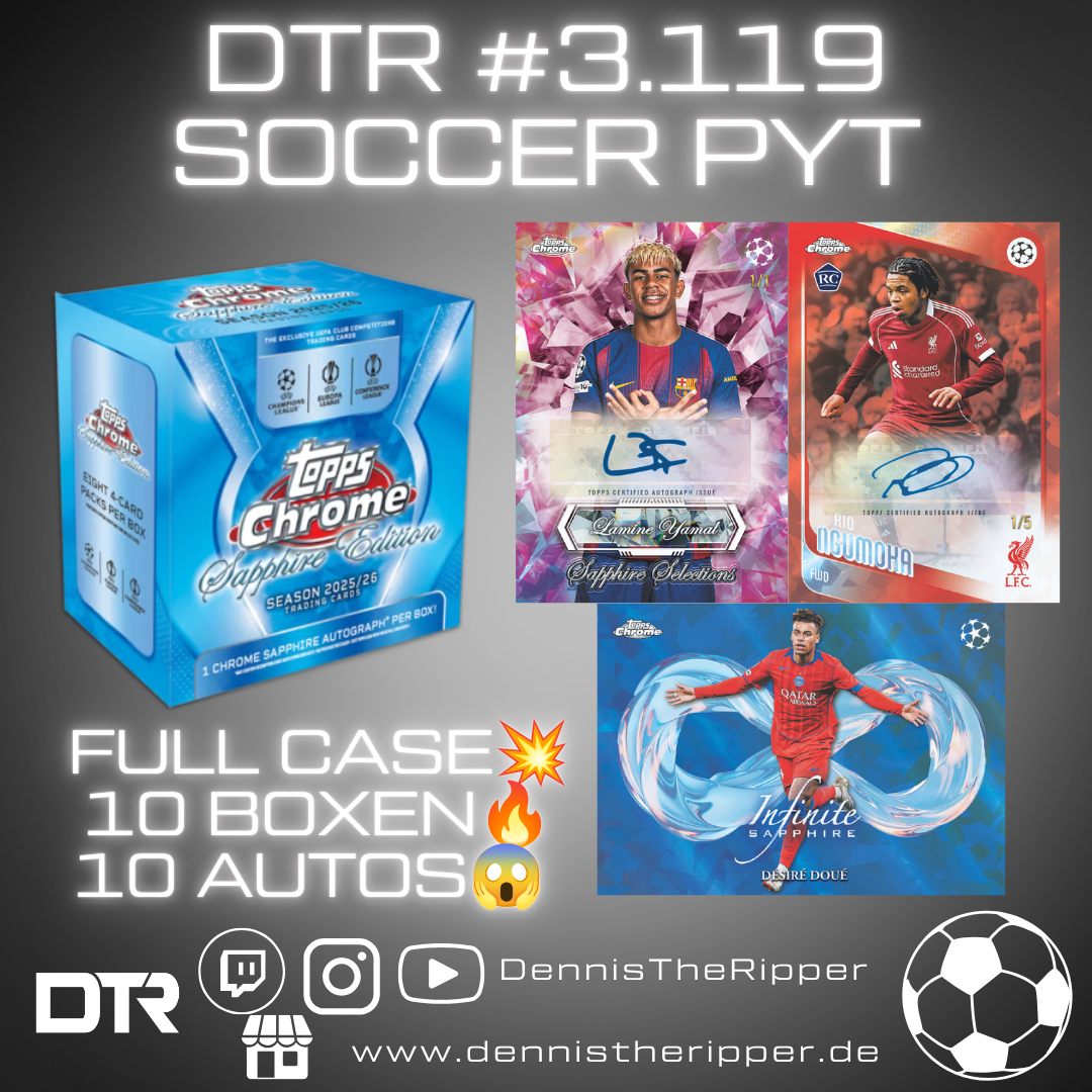 DTR #3119 Soccer Sapphire UCC Full Case PYT/PYP Group Break