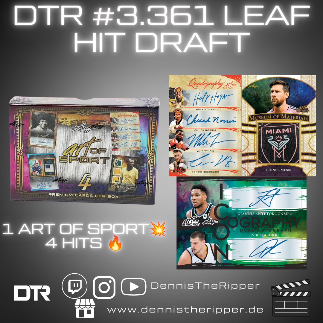 50% Filler DTR #3361 Leaf Art of Sport 1 Box Hit Draft Group Break