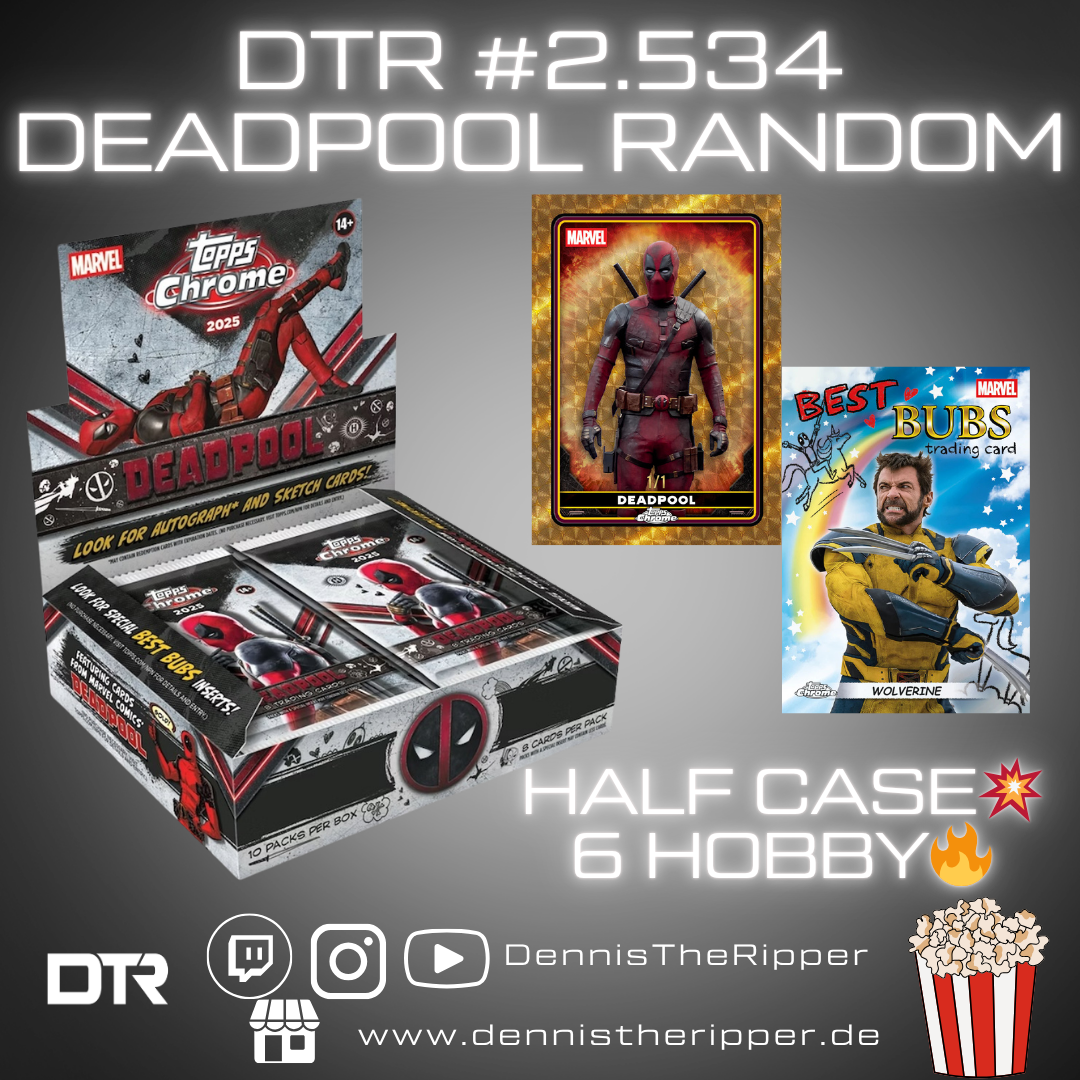 DTR #2534 Deadpool Chrome Half Case Random Letter Group Break ...