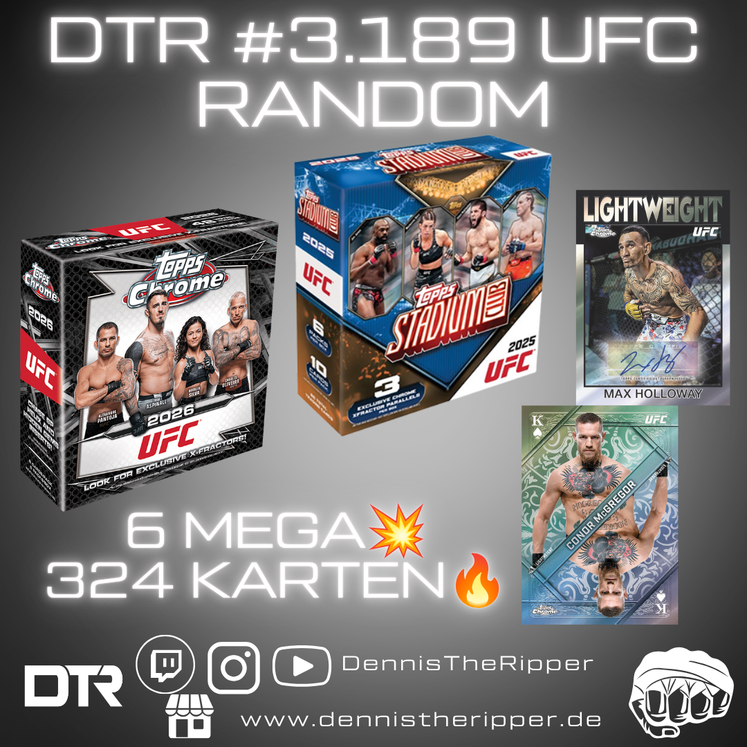 DTR #3189 UFC Chrome x Stadium Club Mixer 6 Boxer Random Letter Group Break