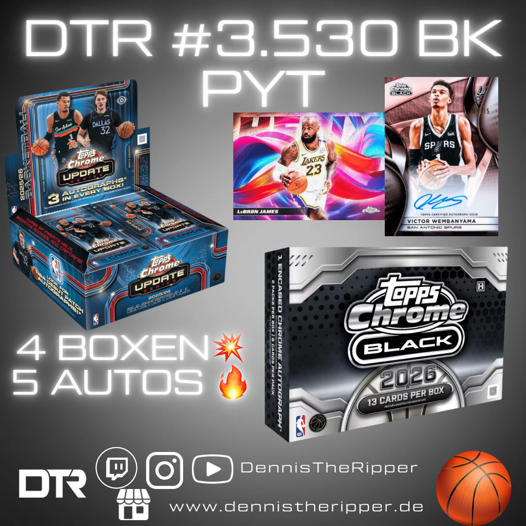 10 Filler 5 Sieger DTR #3530 Basketball Chrome Update X Black 4 Boxer PYT Group Break
