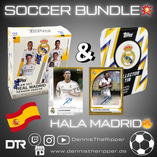 2025-26 Real Madrid Team Set x Collectors Tin Soccer Bundle
