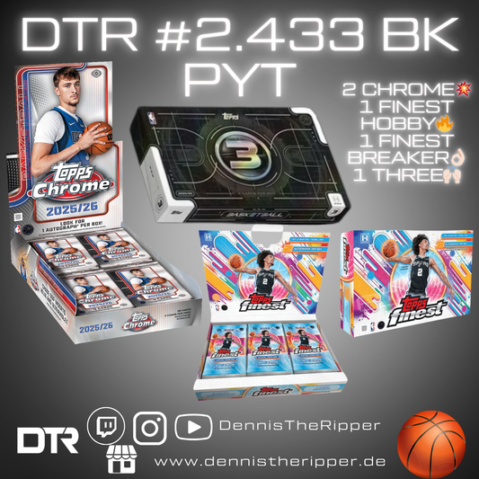 GIGAFILLER! 9 Spots 9 Sieger DTR #2433 BK Chrome Finest Three Mixer 5 Boxer PYT Group Break