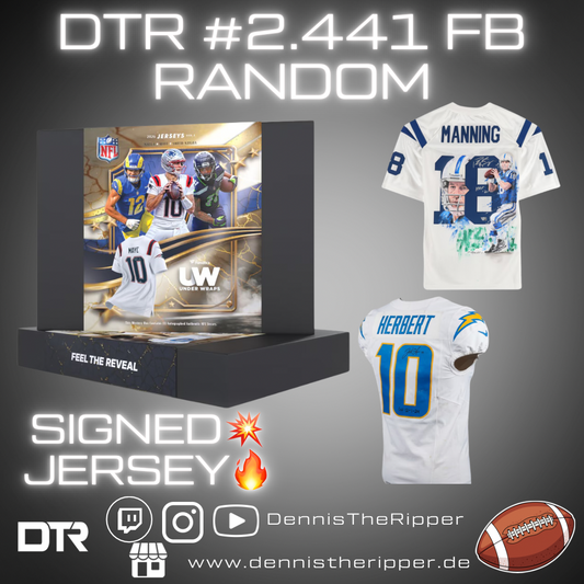 50% Filler DTR #2441 FB Under Wraps NFL Jersey 1 Box Random Group Break