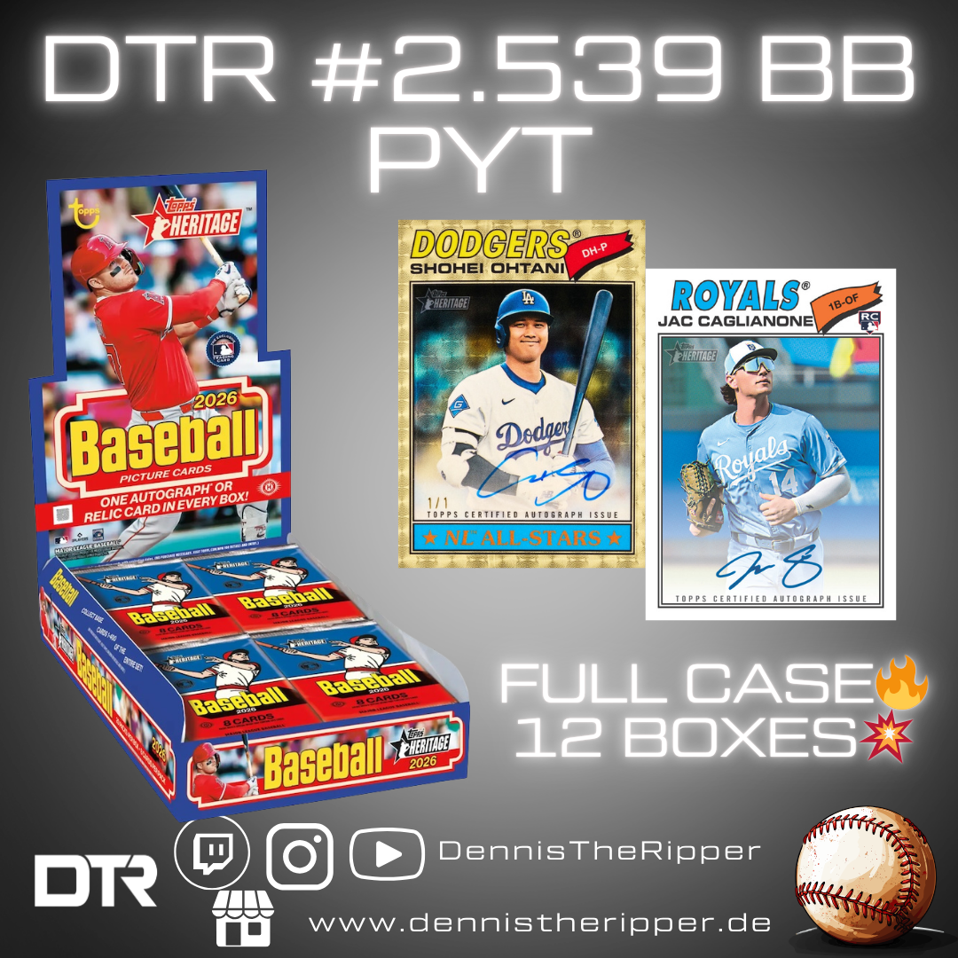 DTR #2539 BB Heritage Hobby Full Case PYT Group Break
